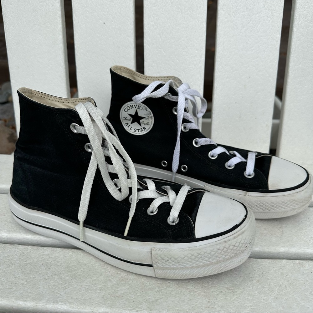 Converse Black and White High Top Sneakers